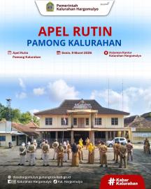 APEL RUTIN PAMONG KALURAHAN, SENIN 9 MARET 2026